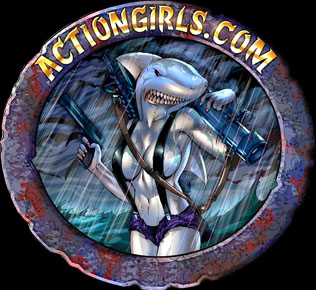 Actiongirls.com の鮫のロゴ